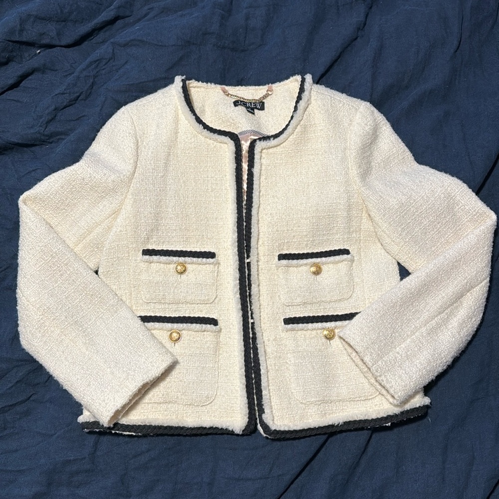 NWOT J. Crew lady blazer in wool tweed 0
